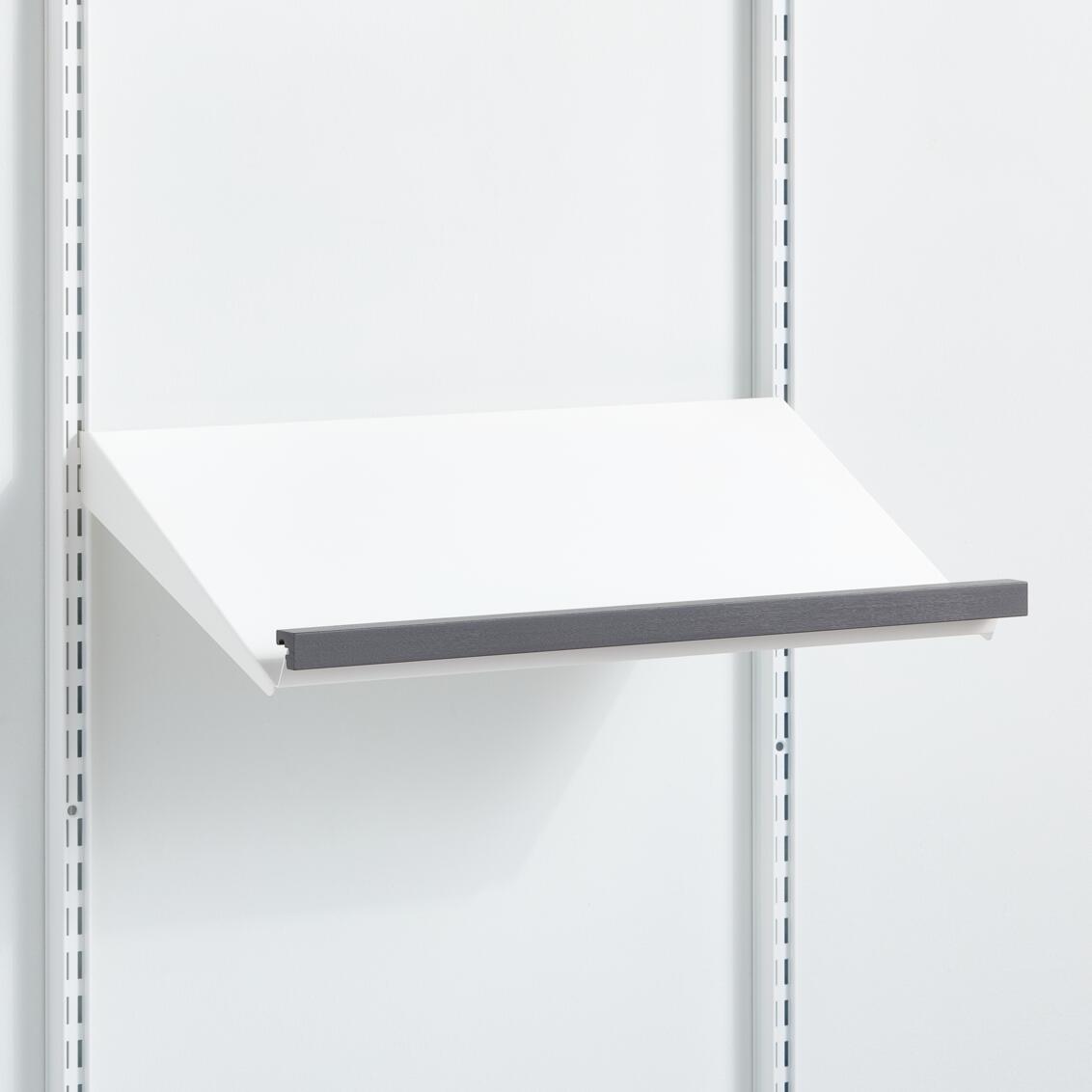 bundle angled shelf with trim w 60 matte white grey