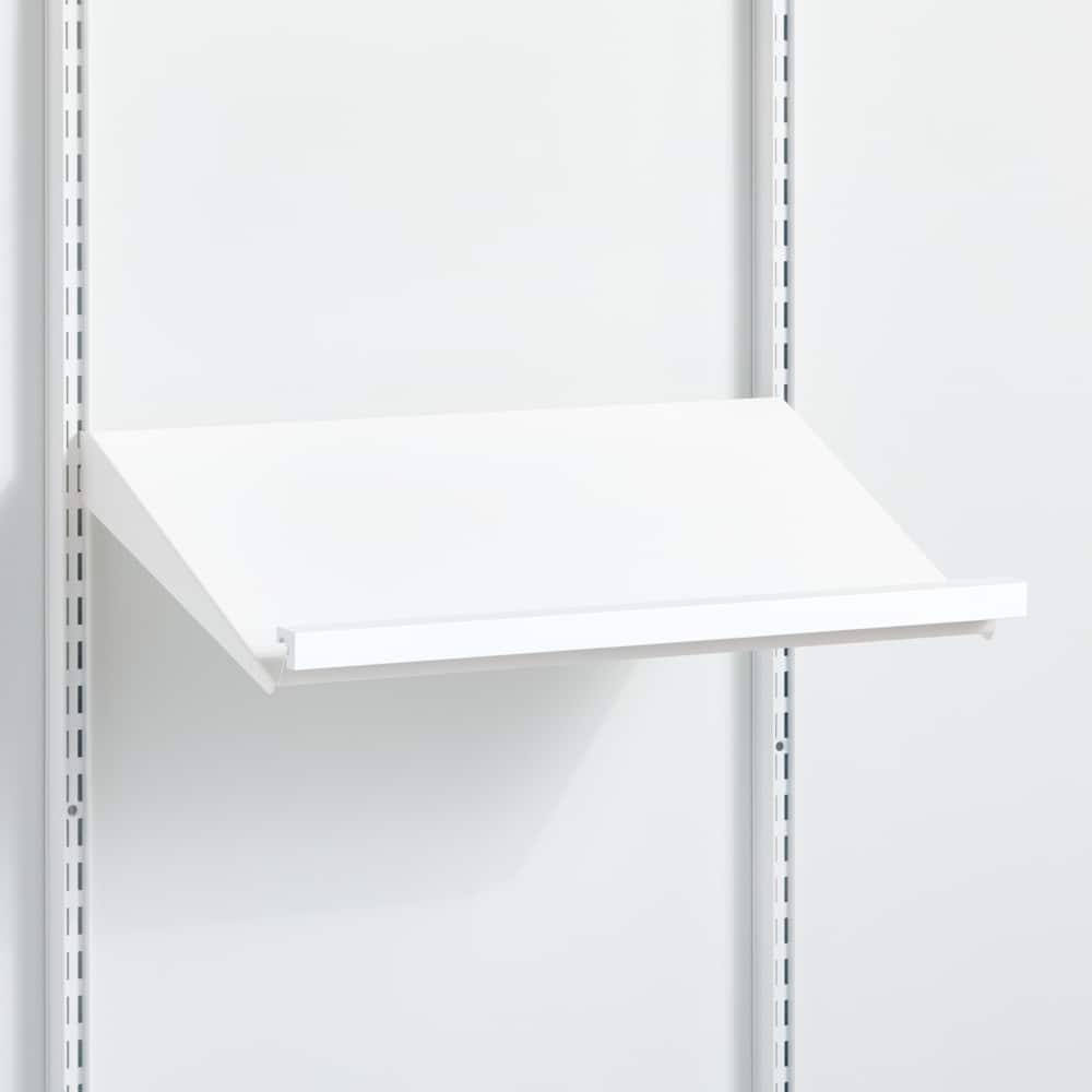 bundle angled shelf with trim w 60 matte white white