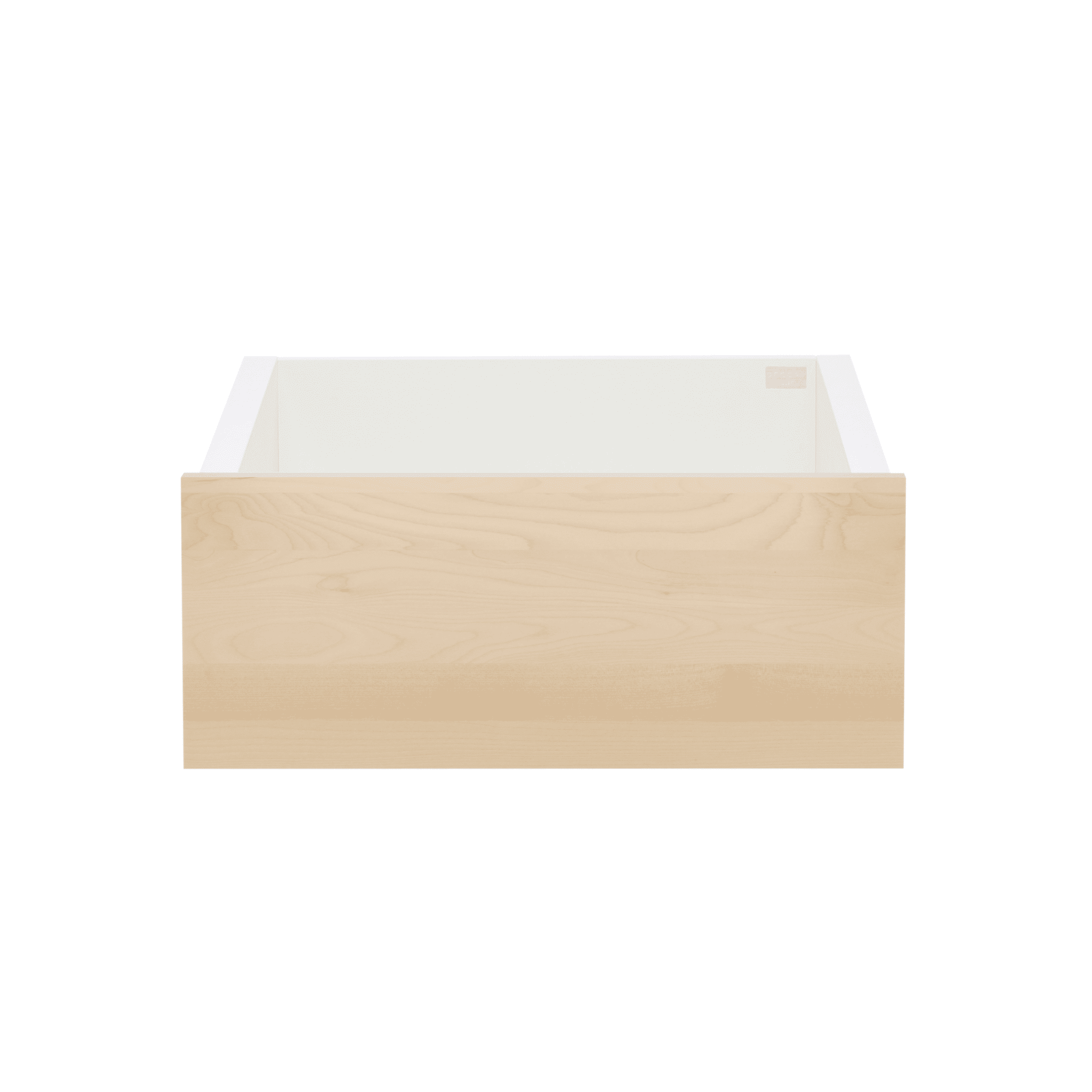 bundle decor plus deep drawer box with front white natural birch