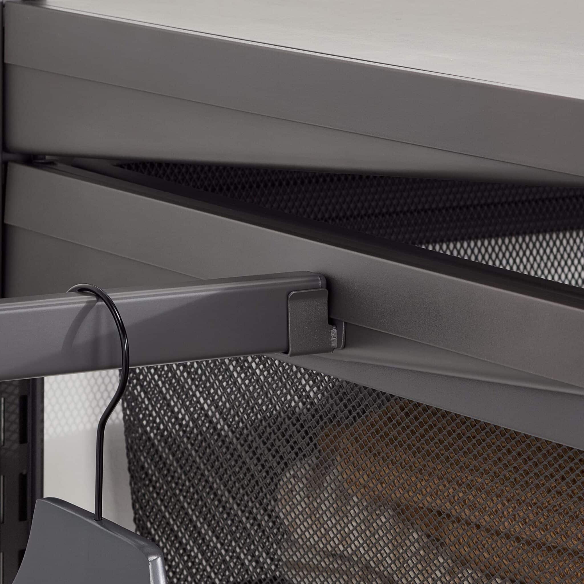 function 622651 closet rod holder side matte grey