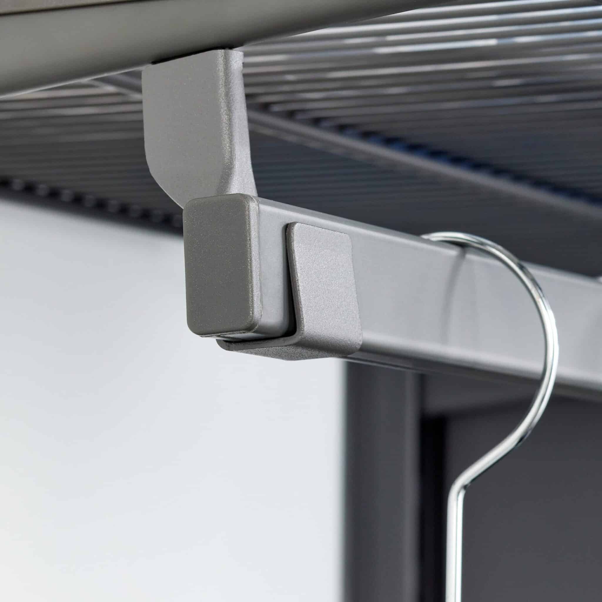 function closet rod end caps matte grey