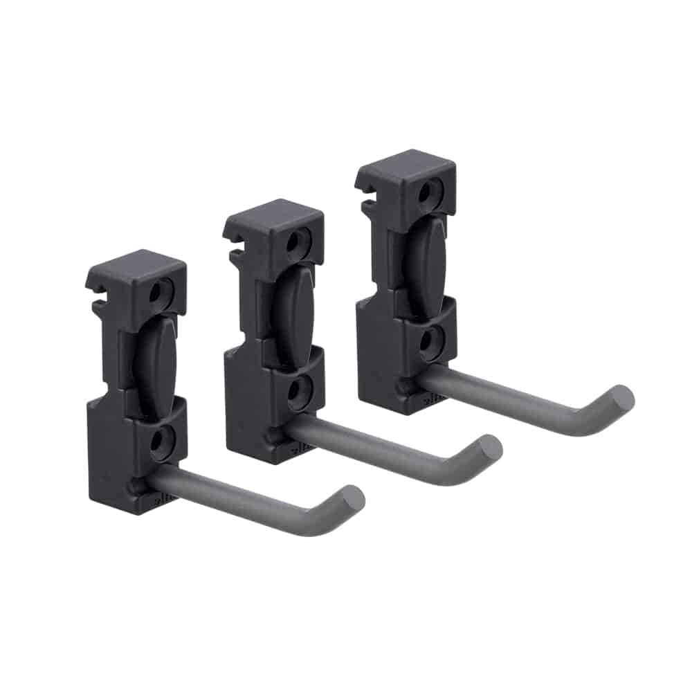 Háček krátký 3ks sada Garage+ v matné šedé variantě (SKU 4700096)