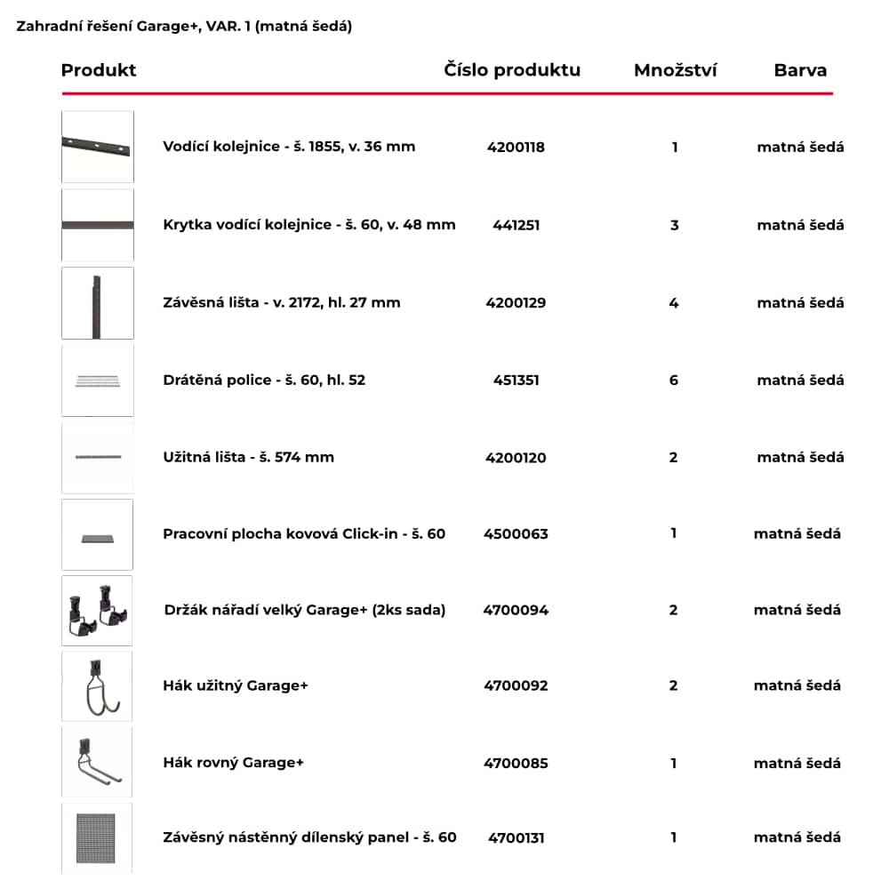 Zahrada řešení GARAGE+ var. 1 matná šedá