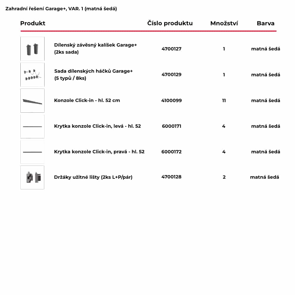 Zahrada řešení GARAGE+ var. 1 matná šedá 1