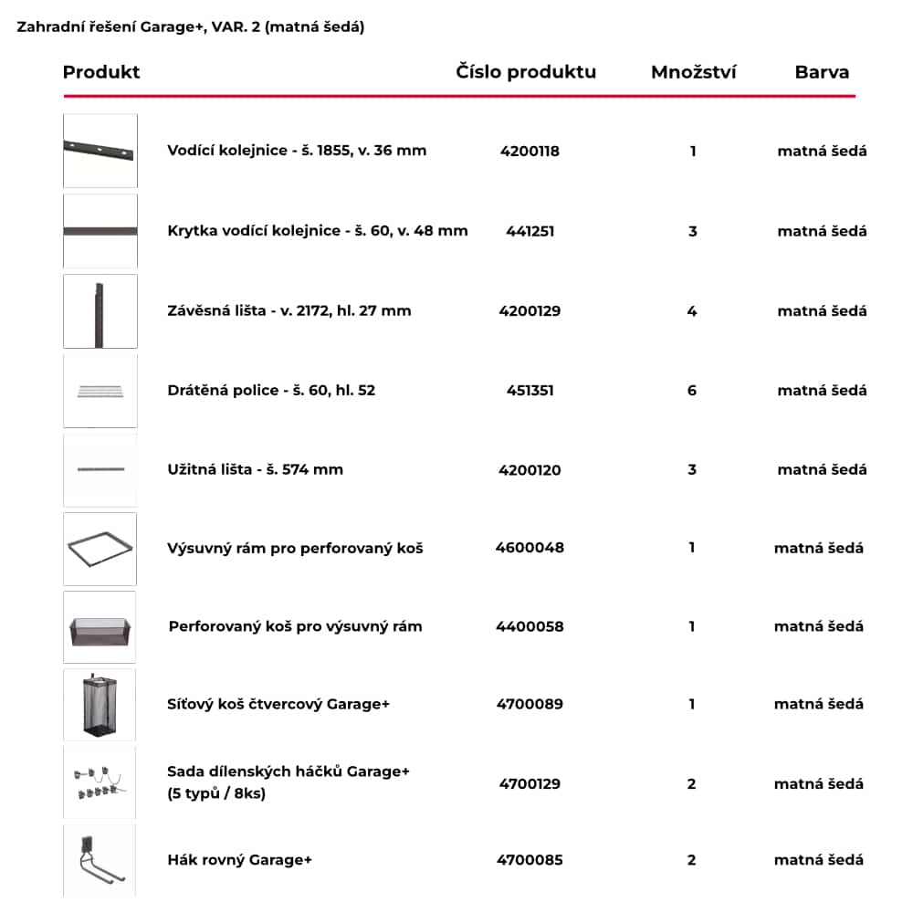 Zahrada řešení GARAGE+ var. 2 matná šedá