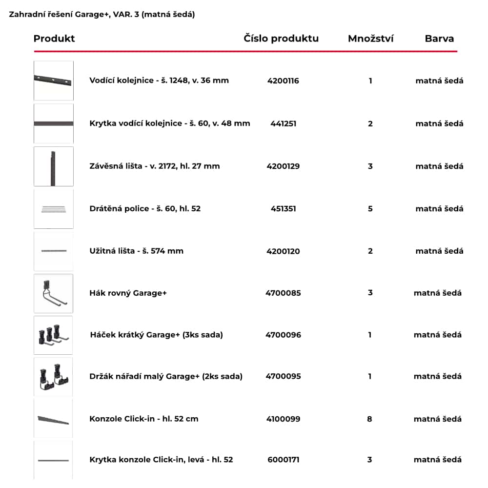 Zahrada řešení GARAGE+ var. 3 matná šedá