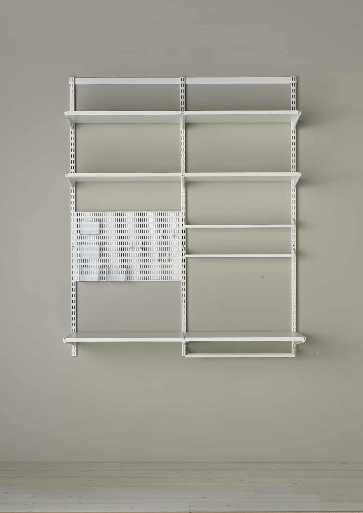 Hotové kancelářské řešení Classic by Elfa v bílé variantě - var. 2