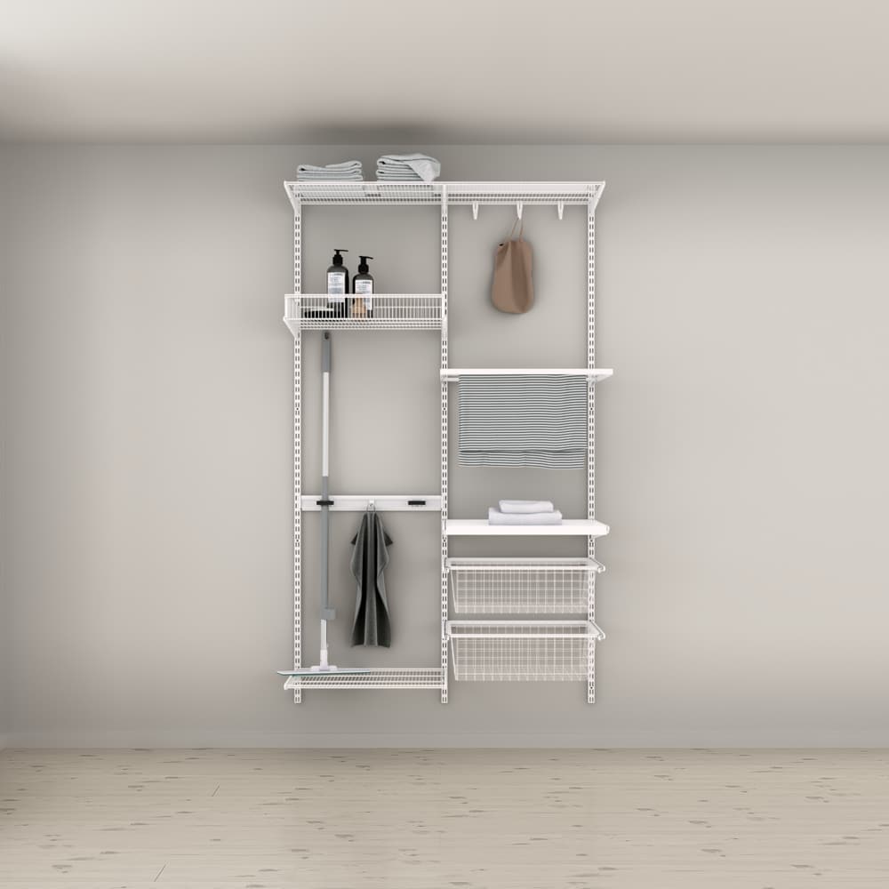 Hotové řešení do prádelny Classic by Elfa v bílé variantě - var. 3