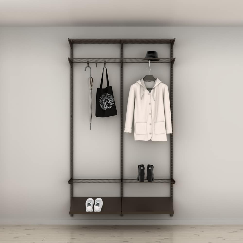 Hotové šatní řešení Classic by Elfa v grafitové variantě - var. 1