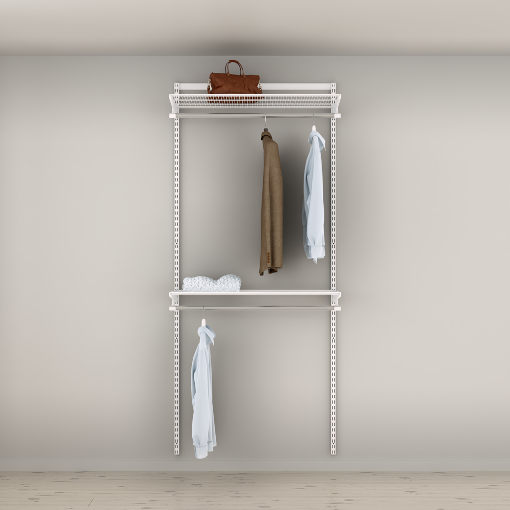 Hotové šatní řešení Classic by Elfa v bílé variantě - var. 3