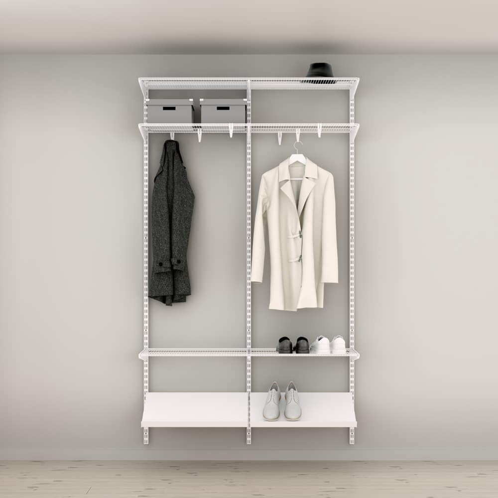 Hotové šatní řešení Classic by Elfa v bílé variantě - var. 4