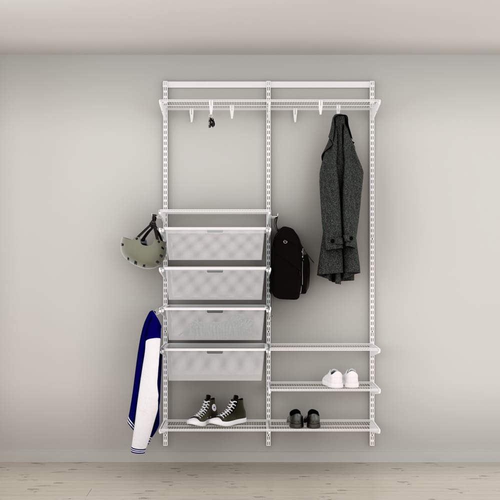 Hotové šatní řešení Classic by Elfa v bílé variantě - var. 7