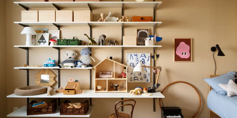 Úložný systém Sparring do dětského pokoje.