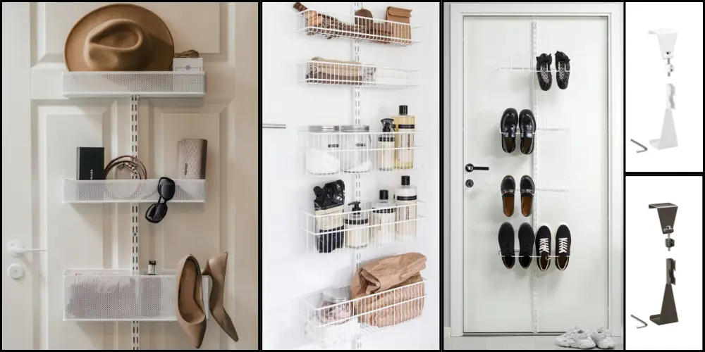 Úložný systém Classic by Elfa pro řešení na interiérové dveře.